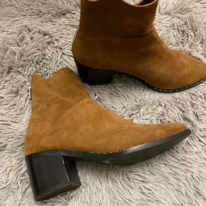 (C) Treasure & Bond Farrah Studded Leather Suede Booties Size 7.5